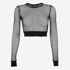 Fearless fishnet crop top - Y2k Empire