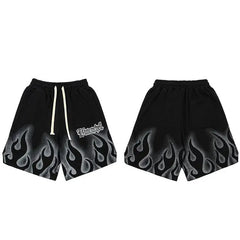 Flame motif y2k shorts - Y2k Empire