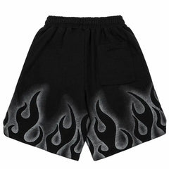 Flame motif y2k shorts - Y2k Empire