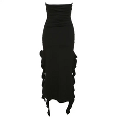 Flirty ruffle split dress - Y2k Empire