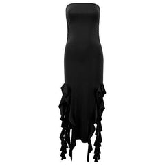 Flirty ruffle split dress - Y2k Empire