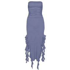 Flirty ruffle split dress - Y2k Empire