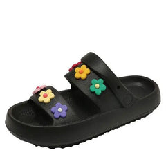 Flowered y2k platform sandals - Y2k Empire