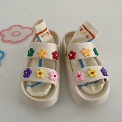 Flowered y2k platform sandals - Y2k Empire