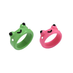 Frog couple rings set - 1.8 cm - Y2k Empire