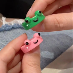 Frog couple rings set - 1.8 cm - Y2k Empire