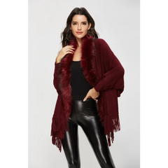 Fur trim y2k cardigan jacket - Y2k Empire