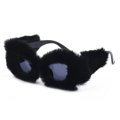 Fuzzy sunglasses for your aesthetic outfit - Y2k Empire