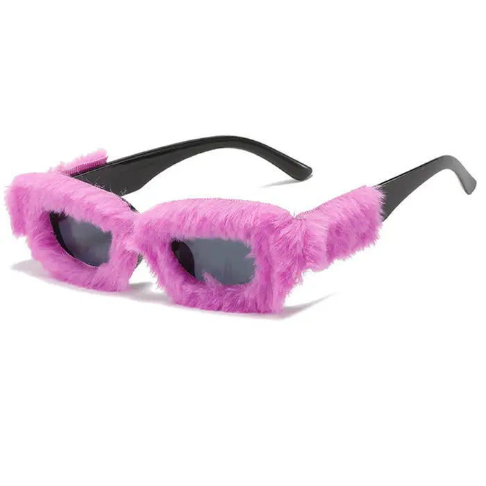 Fuzzy sunglasses for your aesthetic outfit - Y2k Empire