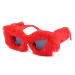 Fuzzy sunglasses for your aesthetic outfit - Y2k Empire