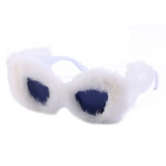 Fuzzy sunglasses for your aesthetic outfit - Y2k Empire