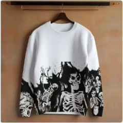 Gothic y2k print sweater - Y2k Empire