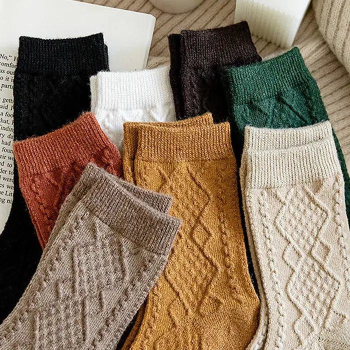 Grandmacore free size cotton and wool socks - Y2k Empire