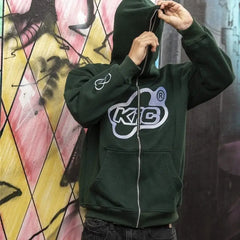 Green y2k hooded jacket - Y2k Empire