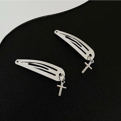 Grunge aesthetic hair clips - set of 2 - Y2k Empire