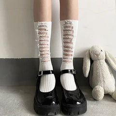 Grunge style cotton socks - Y2k Empire