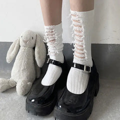 Grunge style cotton socks - Y2k Empire