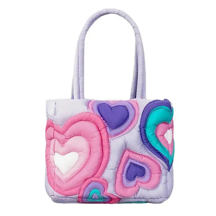 Heart design puffer shoulder bag - Y2k Empire