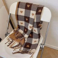 Heart pattern scarf - Y2k Empire