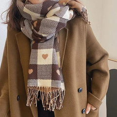 Heart pattern scarf - Y2k Empire