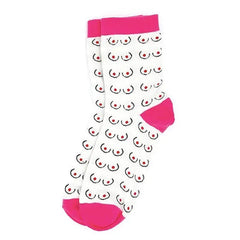 Heart print free size cotton-polyester socks - Y2k Empire