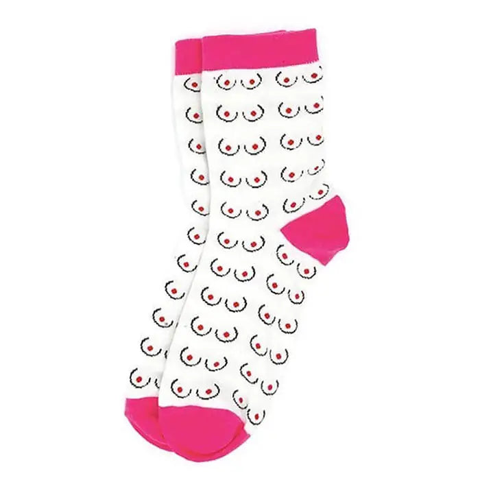 Heart print free size cotton-polyester socks - Y2k Empire