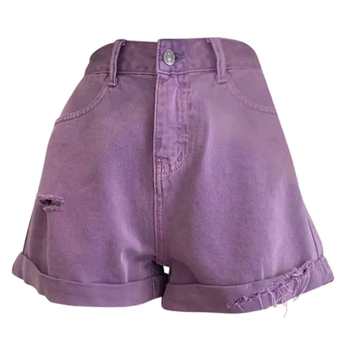 High-rise candy fairy denim shorts - Y2k Empire