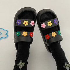 Indie flower sandals for your aesthetic look - Y2k Empire