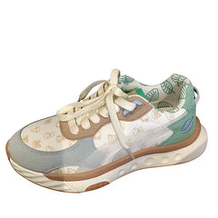 Leaf print vegan naturecore sneakers - Y2k Empire