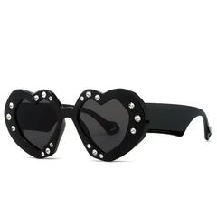 Leopard print heart-shaped sunglasses - Y2k Empire