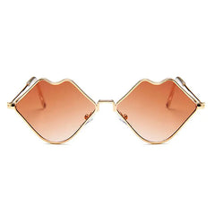 Lip shaped frame tinted sunglasses - Y2k Empire