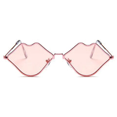 Lip shaped frame tinted sunglasses - Y2k Empire