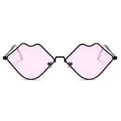 Lip shaped frame tinted sunglasses - Y2k Empire