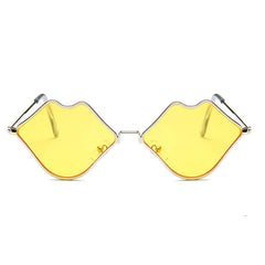 Lip shaped frame tinted sunglasses - Y2k Empire