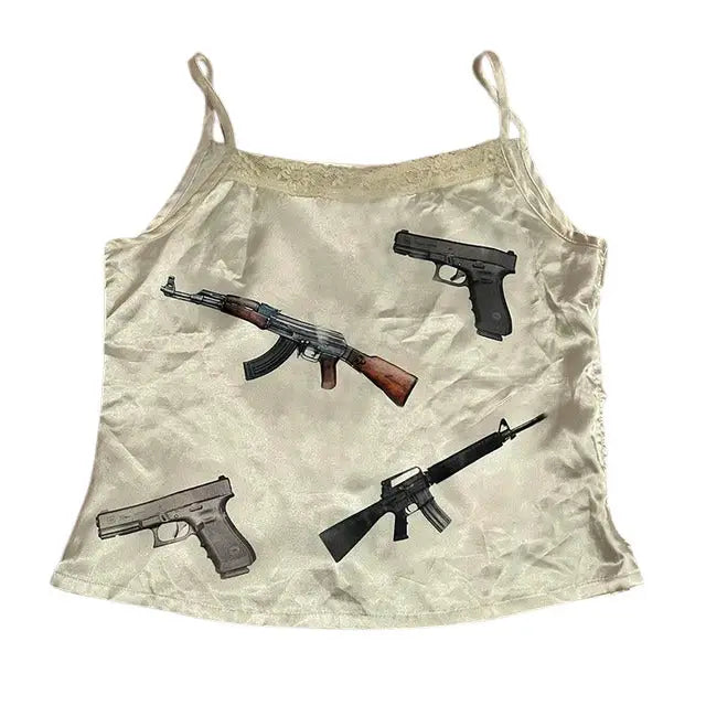 Love roulette gun tank top - Y2k Empire