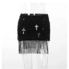 Luxurious y2k fur mini skirt - Y2k Empire