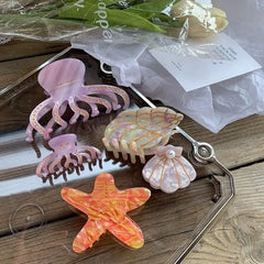 Mermaid-themed ocean hair claw clips - Y2k Empire