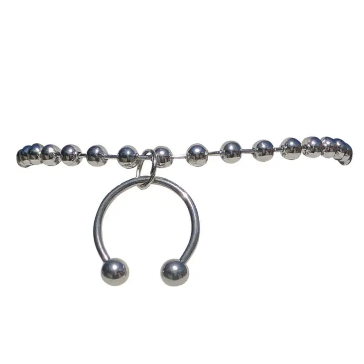 Metal ball septum pendant necklace - Y2k Empire