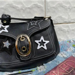 Metal star sparkle y2k shoulder bag - Y2k Empire