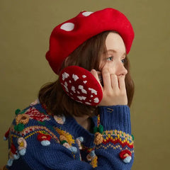 Mushroom beret: mood-boosting accessory - Y2k Empire