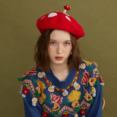 Mushroom beret: mood-boosting accessory - Y2k Empire