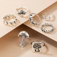 Mushroom ring set - Y2k Empire