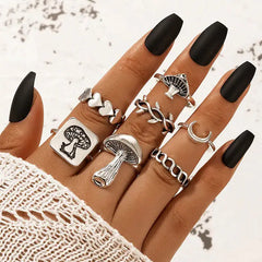 Mushroom ring set - Y2k Empire