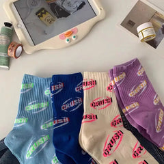 Neon crush ankle socks - Y2k Empire