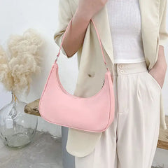 Nylon mini baguette shoulder bag 27 * 21 * 7 cm - Y2k Empire