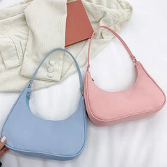 Nylon mini baguette shoulder bag 27 * 21 * 7 cm - Y2k Empire