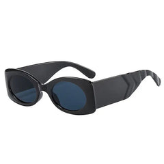 Oval wide frame tinted sunglasses - Y2k Empire