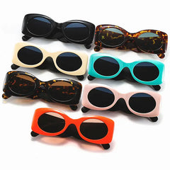 Oval wide frame tinted sunglasses - Y2k Empire