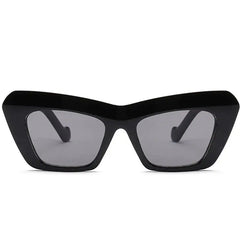 Oversized cat eye sunglasses with ombre lenses - Y2k Empire