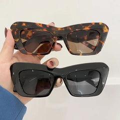 Oversized cat eye sunglasses with ombre lenses - Y2k Empire